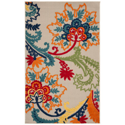 Purcellville Performance Floral Indoor/Outdoor Area Rug