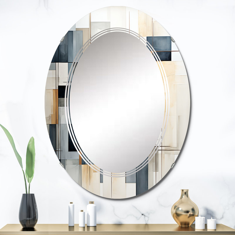 Trequest - Miroir mural moderne ovale, 36 po x 24 po