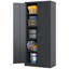 72" Heavy-Duty Metal Storage Cabinet with Lock - Black Garage Shelving Unit