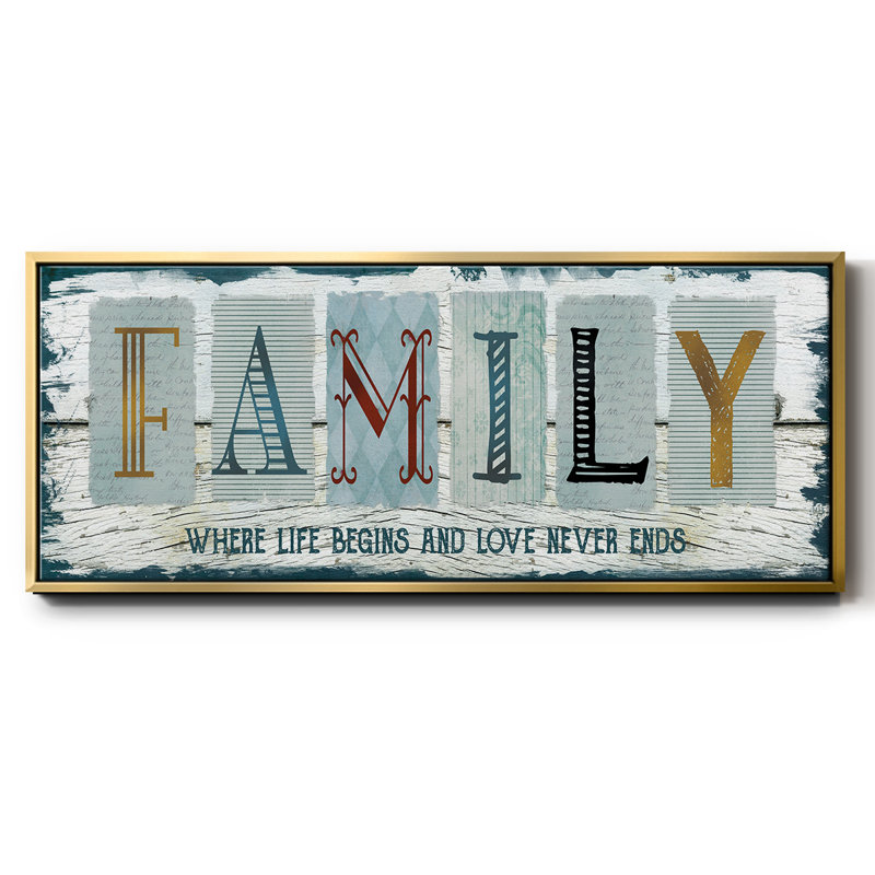 «Family Where Life», toile encadrée, H 20 po x l 50 po