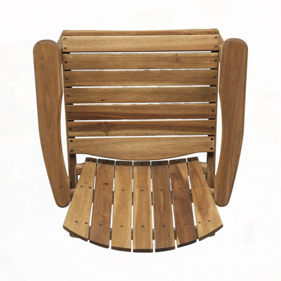 Outdoor Acacia Wood Adirondack Dining Chairs (