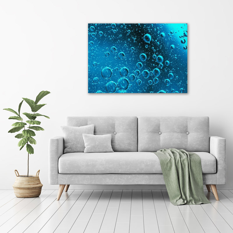 Bubbles Under Water - Print, 70cm H x 100cm W x 4cm D, Glass
