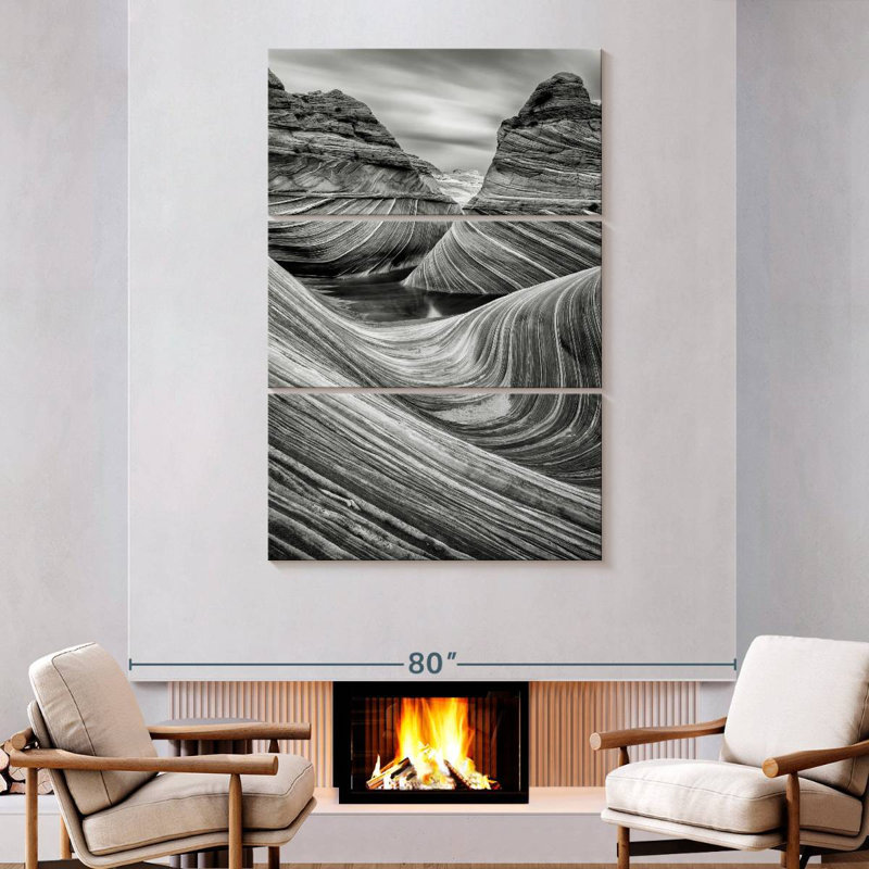 Alvord la vague monochrome, H 74 po x l 48 po
