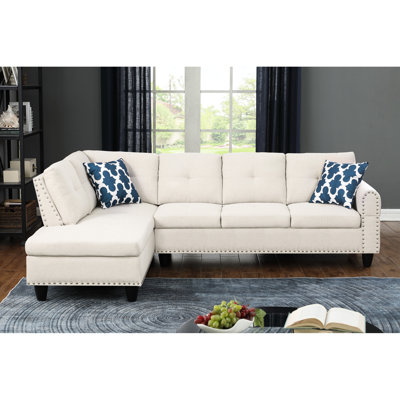 99.34 " Faux Leather Sectional