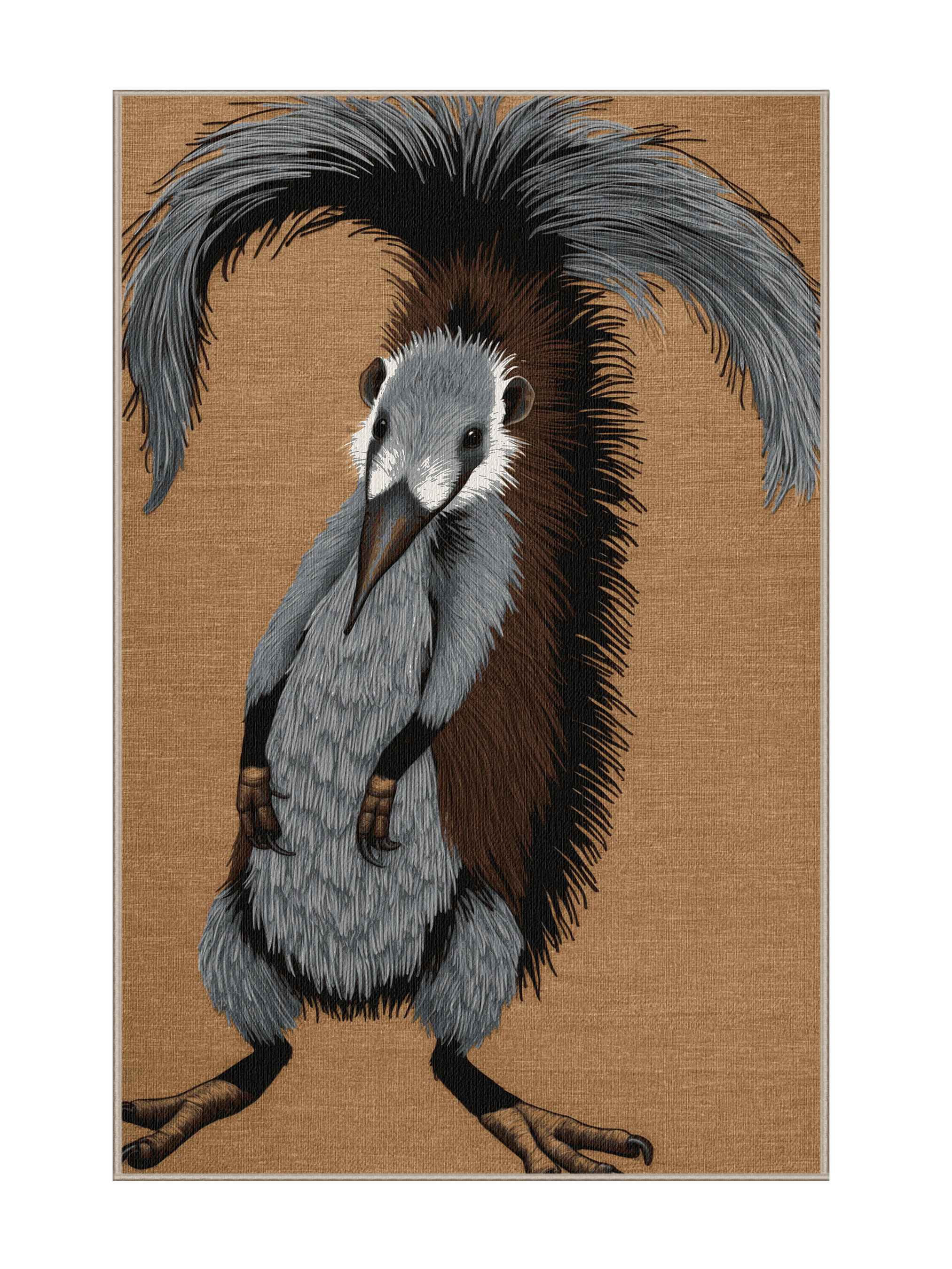 Foundry Select Washable Giant Anteater Wildlife Area Rug | Wayfair