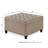 Linen Upholstered Square With Internal Compartment And Elegance Wood Base Button Design-17142749
