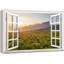 «Window View Of Sunset Mountain Meadow Nature Images Rustic Scenic Relax Calm Ultra» sur toile-98448739