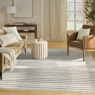 Tapis d'intérieur moderne bleu ivoire Martay
