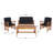 Calhoun Acacia 4 - Person Patio Conversation Set with Cushions-652725537
