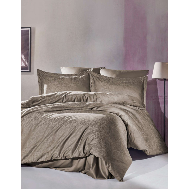 Satin Quilt Cover Set, Mink