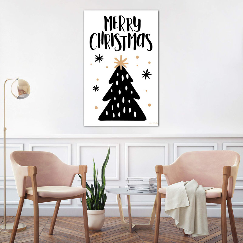Merry Christmas Tree by Seven Trees Design - Wrapped Canvas Print, 152.5 cm H x 101.5 cm W