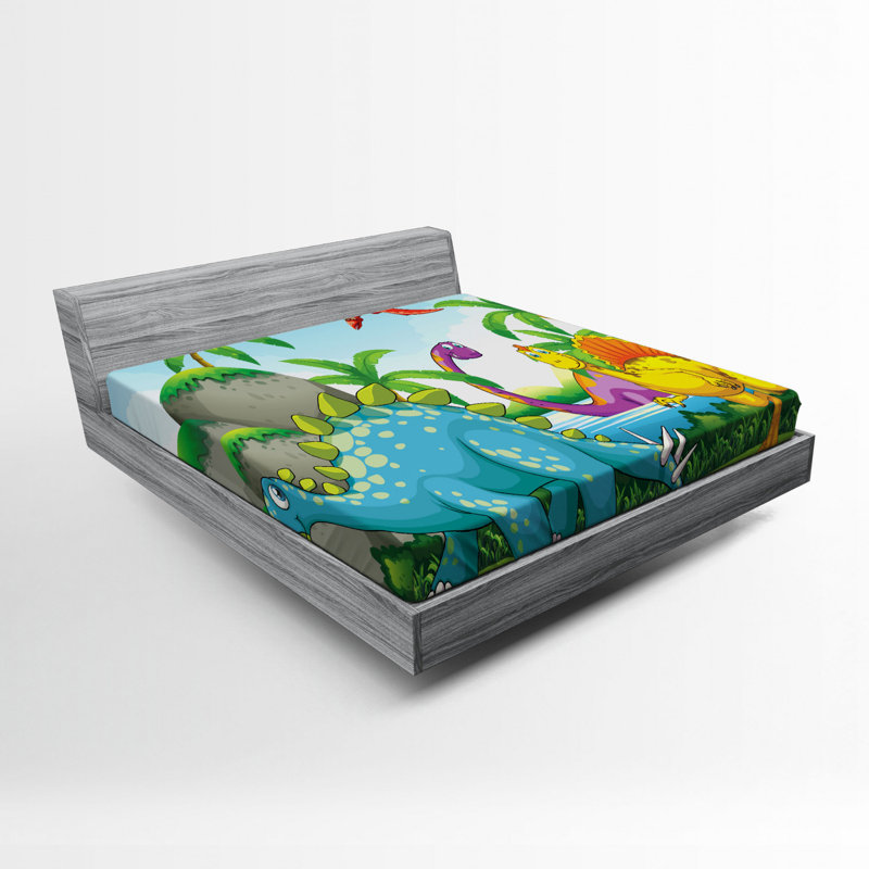 Microfiber Patterned Fitted Sheet, Queen Fitted Sheet