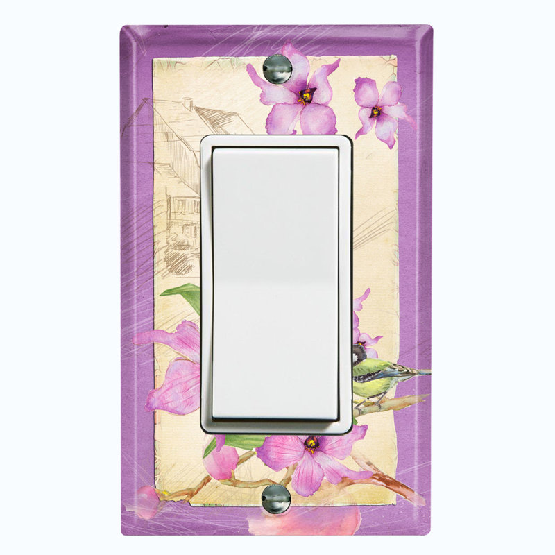 Plaque murale berçante à fleurs avec oiseaux