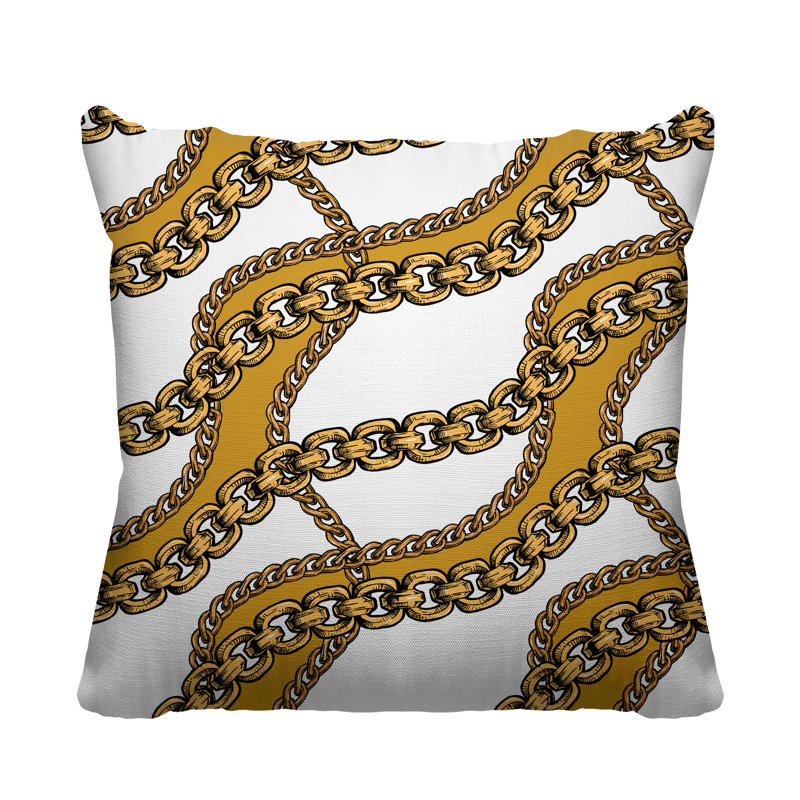 Housse de coussin d'extérieur carré Alessia, Blanc, 19 po x 19 po, Carré