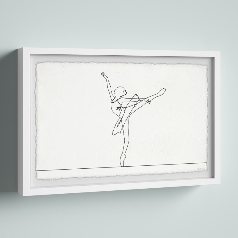 Perfect Arabesque - cadre photo, reproduction de dessin, H 8 po x l 12 po x P 1,5 po
