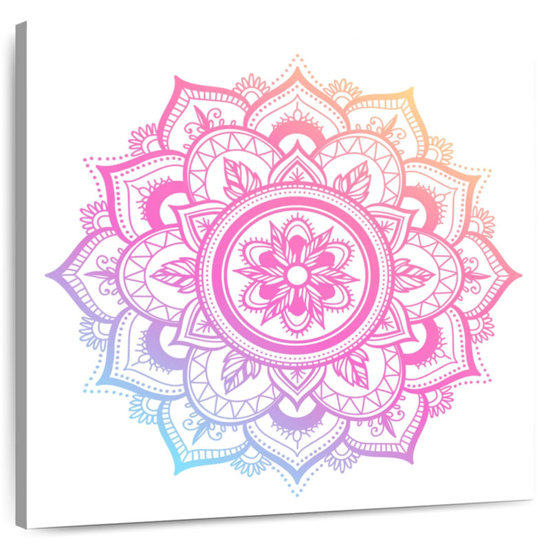 Kerner Gradient Floral Mandala, 24" H x 24" W
