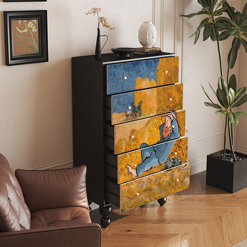 Armoire de rangement en pin avec tiroirs