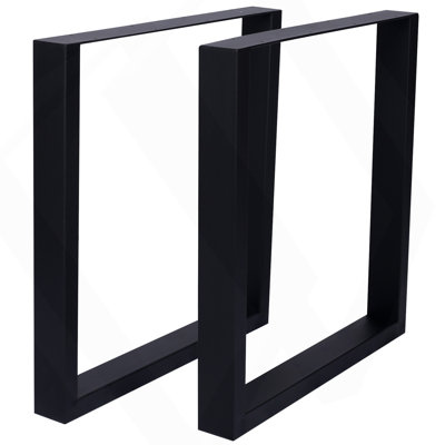 Pieds de table carrés 28 po x 24 po, pieds de table larges en métal, pieds de table en acier robustes