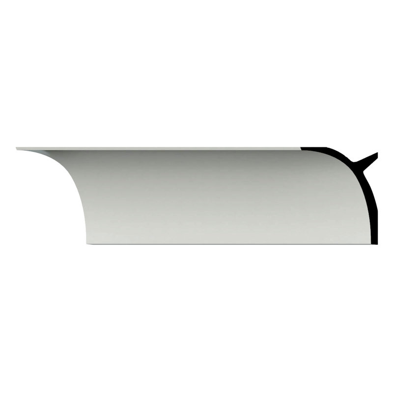 EnduraGlow Christian Crown Moulding, Backlit LED Compatible, 5 1/2"H x 4 3/8"P x 96"L, Primed Urethane