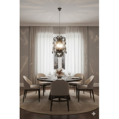 Audra Traditional 3 Light Crystal Chandelier