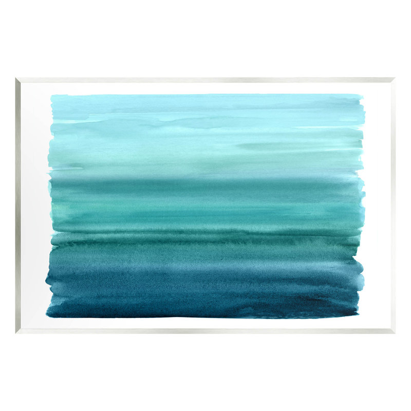 "Turquoise Gradient Shape", art mural sur bois par Allie Corbin, H 10 po x l 15 po x P 0,5 po