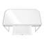 Bureau d'ordinateur, bureau personnel, ordinateur portable, tiroirs de rangement, L 48 po, bureau, stratifié blanc, métal chromé, contemporain, moderne