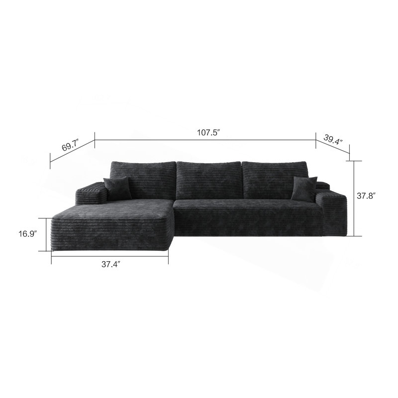 Y119-RIGHT-SLEEPER-BLACK-SOFA