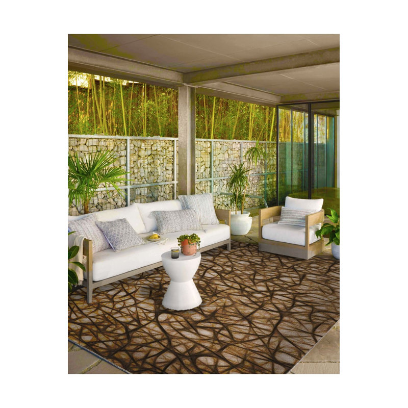 Tapis rond lavable rayé à motifs tissés, Sous-tapis rond 3 pi 3 po inclus