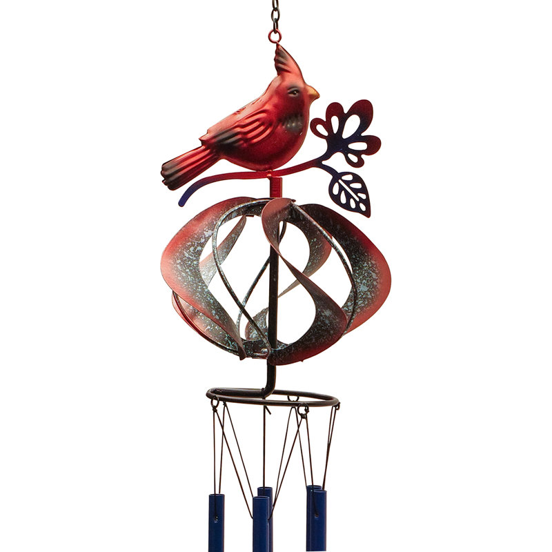 Sculpture 3D 3D cardinal rouge carillon de vent