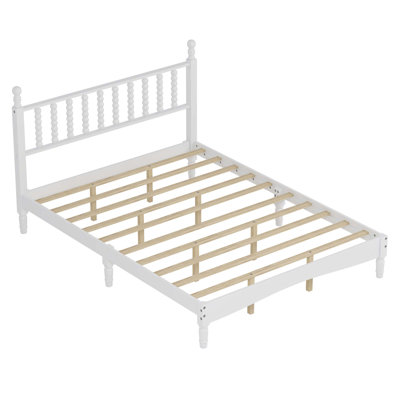 Nero Platform Bed with Gourd Headboard & Wooden Slats