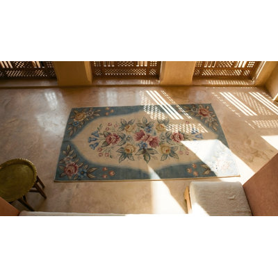Tapis antique américain ivoire 1935