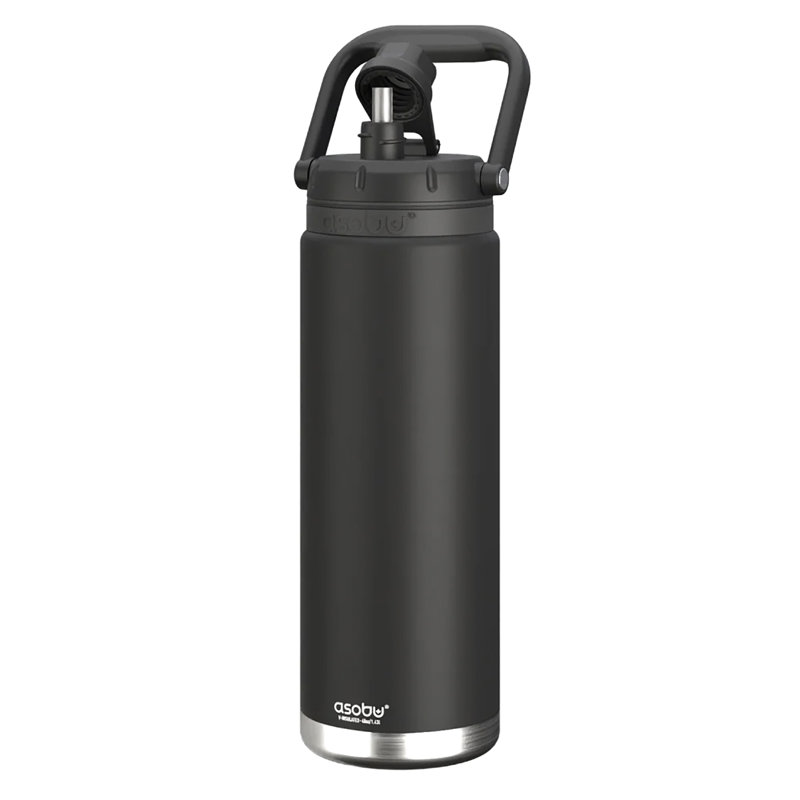 Asobu Canyon 50 oz. Bouteille d'eau isolée en acier inoxydable, Noir