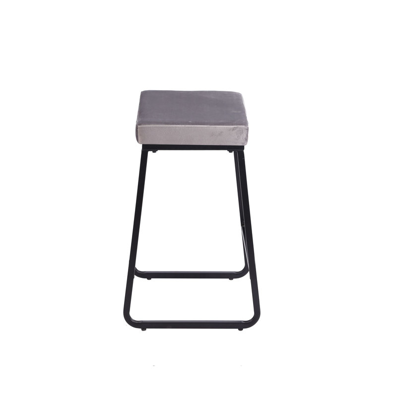 Tabourets Velmon, Gris, Tabouret de comptoir (assise à une hauteur de 26 