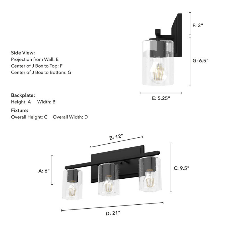 Kerrison 3 - Light Dimmable Vanity Light, Natural Iron
