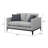 2-piece Upholstered Track Arm Sofa Set Light Grey
