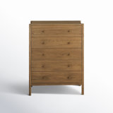 Jesse Solid Wood 34'' W 5 - Drawer Dresser