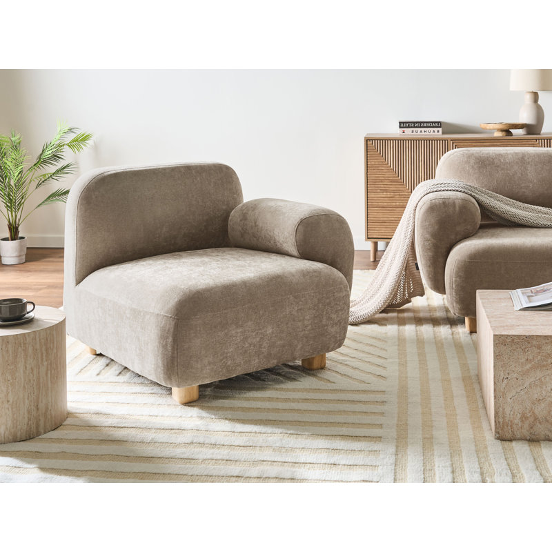 Taria 1 Seater Sectional, Left Hand Facing, Beige Fabric