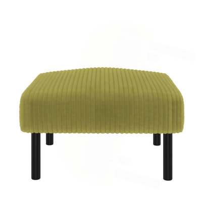 Small Ottoman Footstool With Legs, Corduroy Fabric Ottoman Foot Stool With Soft Padded Seat, Square Footstool Footstool For Living Room（ONLY OTTOMAN)
