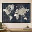 «Old World Map Blue 2» par Wild Apple Portfolio - impression sur toile-134320130-134320128-130838299