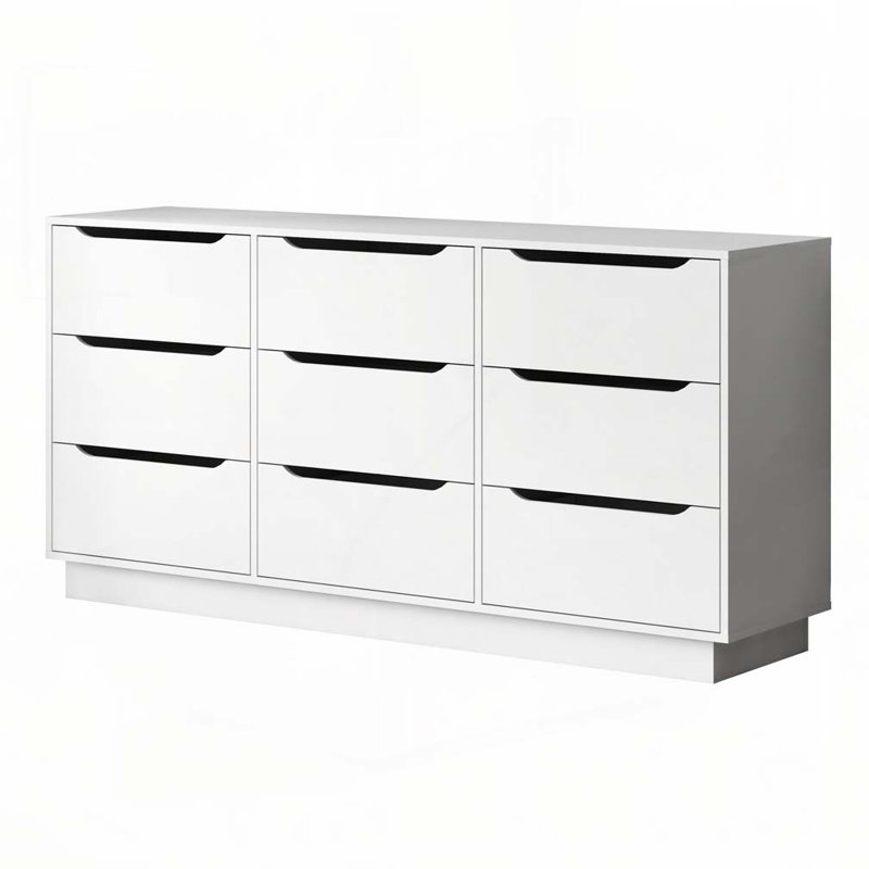 Commode 9 tiroirs blanche