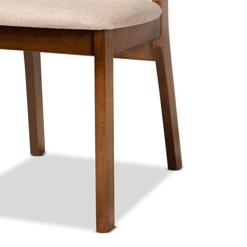 Chaise d'appoint en bois massif Hesham, Beige
