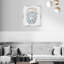 «Blue Abstract Lines» par Oliver Gal - reproduction-68786518-68786519