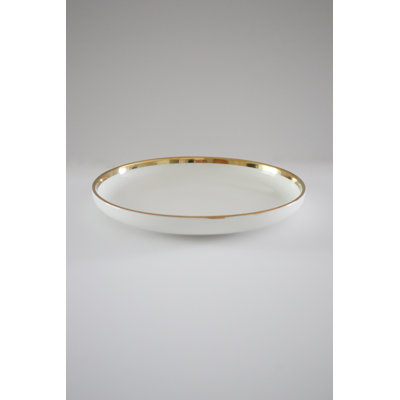 Assiette blanche avec bordure dorée The Luxury Collection - petite 8 po