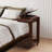 Solid Wood C-Shaped Rolling Side Table with 360° Adjustable Desktop and Laptop Stand