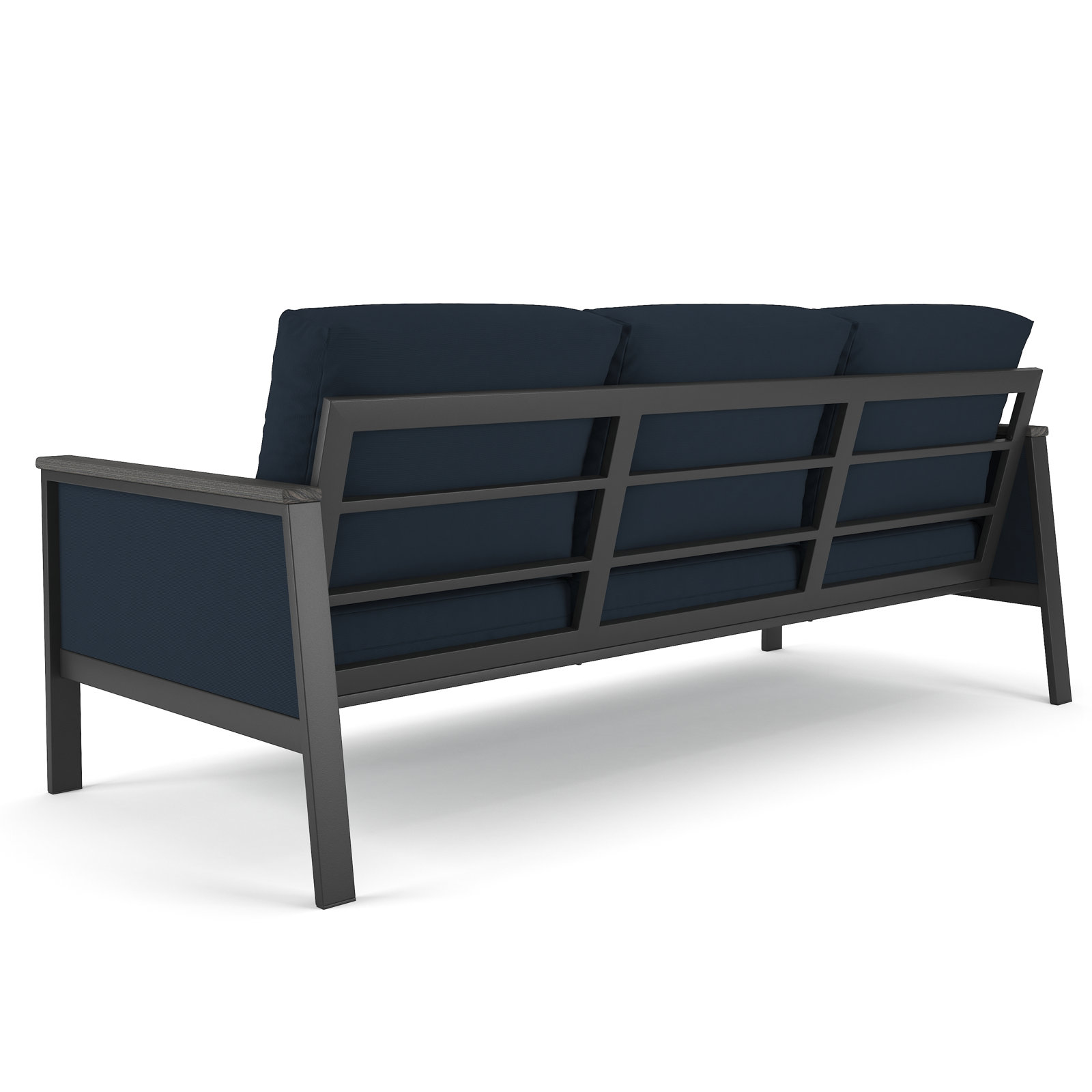 Townsend 80" Sunbrella® Patio Sofa, Canvas Navy, Black/Canvas Navy
