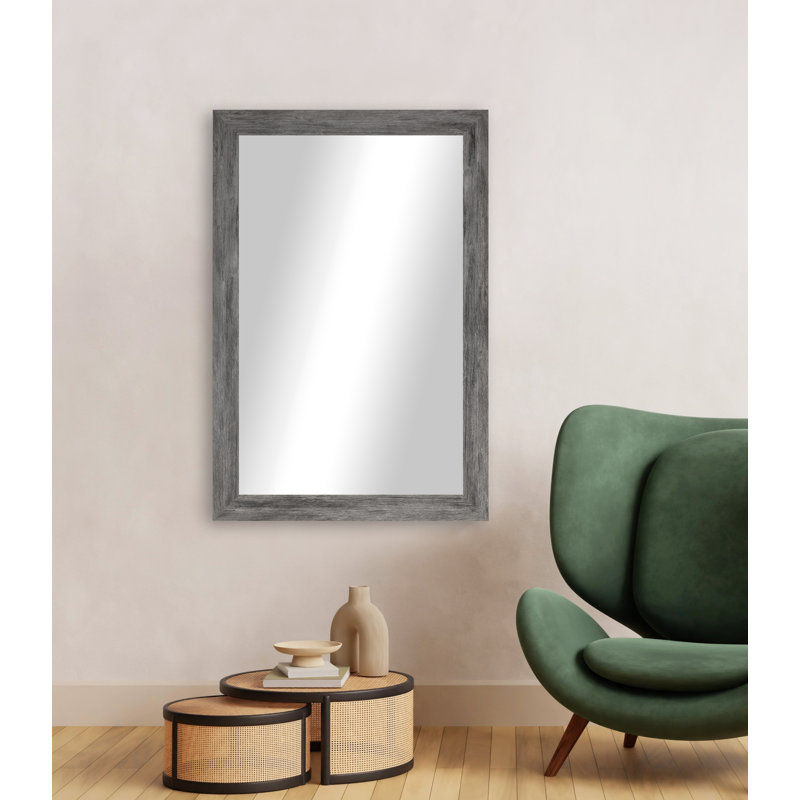 Engineered Wood Flat Wall Mirror, 33" x 42"
