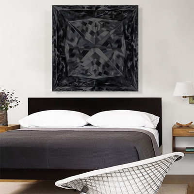 " Black Princess Cut Diamond Jewel "