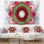 Motif fractal rose abstrait avec cercles tapisserie-28494369