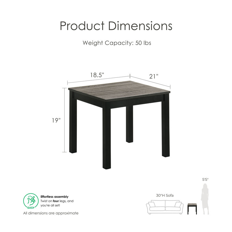 Brudan 3-Piece Coffee Table Set, Gray
