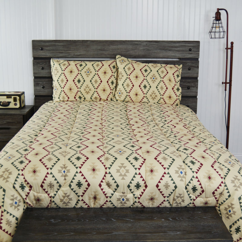 Donna Sharp Queen Reversible Pine Boughs Microfiber Comforter Set